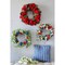 22" Poppy Berry Wreath Vibrant Red Floral Wreath with Berries for Seasonal & Memorial Décor